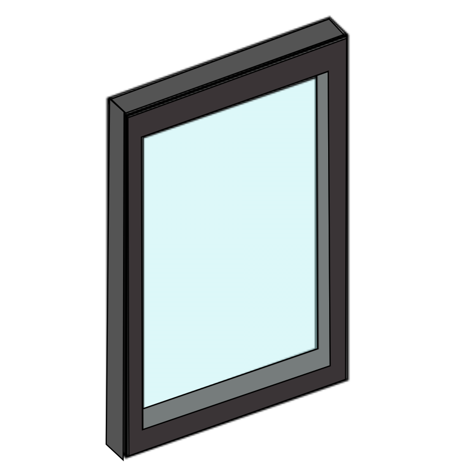 Ventana Fija Roble Grafito